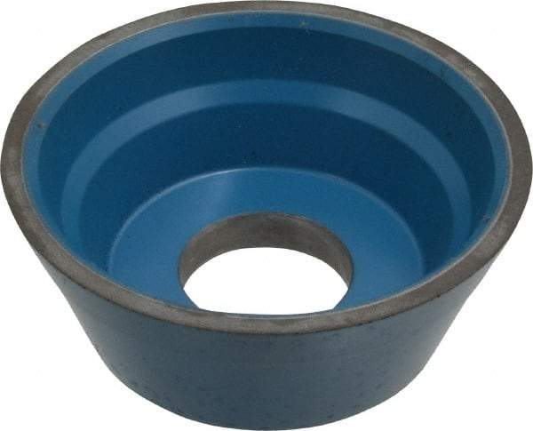 Norton - 3-3/4" Diam, 1-1/4" Hole Size, 1-1/2" Overall Thickness, 120 Grit, Type 11 Tool & Cutter Grinding Wheel - Fine Grade, Diamond, R Hardness, Resinoid Bond - Eagle Tool & Supply