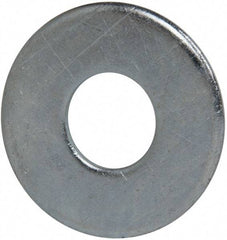 Value Collection - 3/4" Screw, Grade 2 Steel USS Flat Washer - 0.805" ID x 2.03" OD, 0.177" Thick, Zinc-Plated Finish - Eagle Tool & Supply