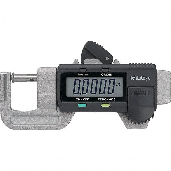 Mitutoyo - Electronic Thickness Gages Minimum Measurement (mm): 0.00 Minimum Measurement (Decimal Inch): 0.0000 - Eagle Tool & Supply