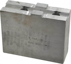 H & R Manufacturing - Tongue & Groove Attachment, Square Soft Lathe Chuck Jaw - Aluminum, 2.12" Btw Mount Hole Ctrs, 4-1/4" Long x 1-1/2" Wide x 3-3/8" High, 1/2" Groove - Eagle Tool & Supply