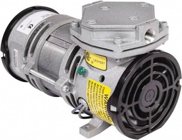 Gast - Diaphragm-Type Vacuum Pumps Horsepower: 1/8 Cubic Feet per Minute: 0.70 - Eagle Tool & Supply