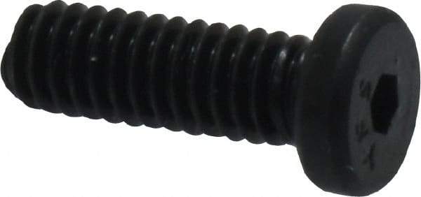 Value Collection - #8-32 UNC Hex Socket Drive, Low Socket Cap Screw - Alloy Steel, Black Oxide Finish, Fully Threaded, 1/2" Length Under Head - Eagle Tool & Supply