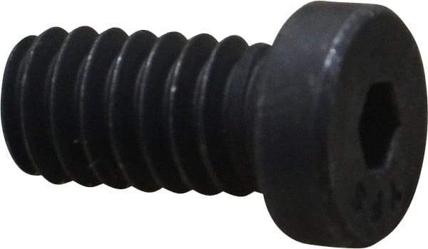 Value Collection - 1/4-20 UNC Hex Socket Drive, Low Socket Cap Screw - Alloy Steel, Black Oxide Finish, Fully Threaded, 1/2" Length Under Head - Eagle Tool & Supply
