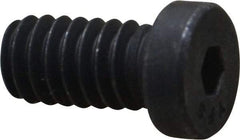 Value Collection - 1/4-20 UNC Hex Socket Drive, Low Socket Cap Screw - Alloy Steel, Black Oxide Finish, Fully Threaded, 1/2" Length Under Head - Eagle Tool & Supply