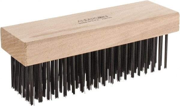 Anderson - 6 Rows x 19 Columns Steel Scratch Brush - 7-1/2" OAL - Eagle Tool & Supply