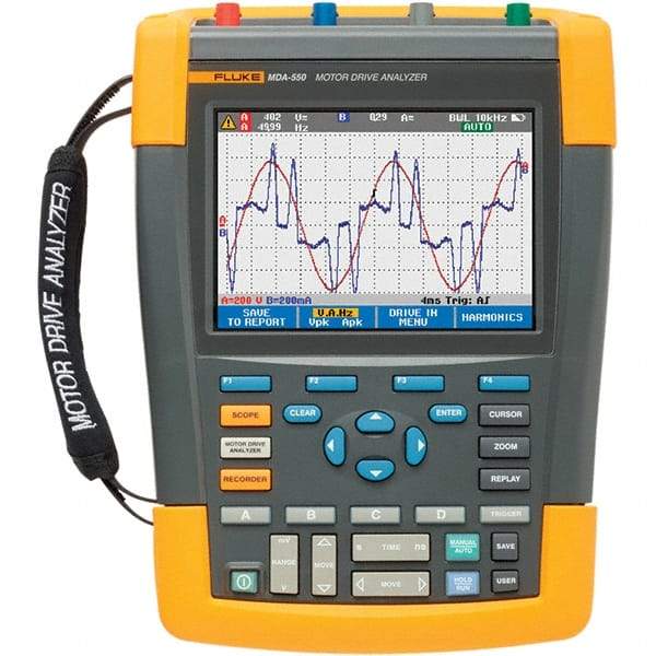 Fluke - 3 Phase, 1,000 VAC, 0.01 to 400 Amp Capability, 500 Hz Calibration, VGA Display Power Meter - ±(3% + 10 Counts) Excluding Current Clamp Current Accuracy, ±(3% + 10 Counts) Voltage Accuracy - Eagle Tool & Supply