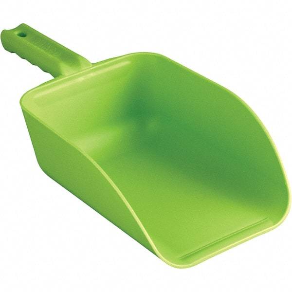 Remco - 82 oz Lime Polypropylene Flat Bottom Scoop - 5.9" Wide x 3.3" Deep Bowl, 4-1/2" Handle Length, 15.1" OAL - Eagle Tool & Supply