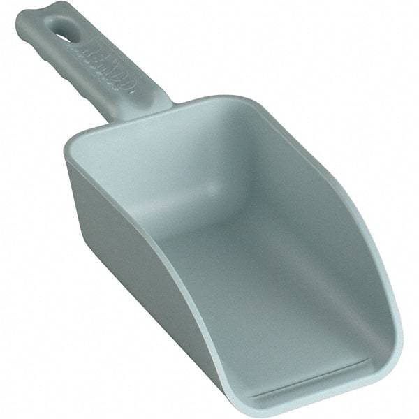 Remco - 32 oz Gray Polypropylene Flat Bottom Scoop - 4.3" Wide x 3" Deep Bowl, 4-1/2" Handle Length, 11-1/2" OAL - Eagle Tool & Supply