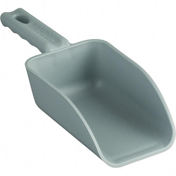 Remco - 16 oz Gray Polypropylene Flat Bottom Scoop - 3.2" Wide x 2" Deep Bowl, 3" Handle Length, 10.4" OAL - Eagle Tool & Supply