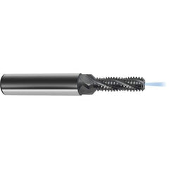 Guhring - M8x1.25 Metric , 6.4mm Cut Diam, 3 Flute Solid Carbide Helical Flute Thread Mill - Internal Thread, 21.9mm LOC, 74mm OAL, 10mm Shank Diam - Eagle Tool & Supply