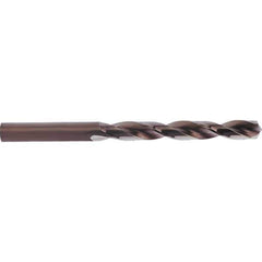 Guhring - 6.4mm 135° Cobalt Jobber Drill - Bronze Oxide Finish, Right Hand Cut, Parabolic Flute, Straight Shank, 101mm OAL, Split Point - Eagle Tool & Supply