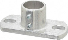 Hollaender - 1-1/4" Pipe, Base Flange, Aluminum Alloy Flange Pipe Rail Fitting - Bright Finish - Eagle Tool & Supply