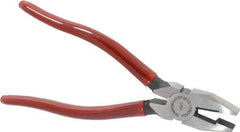 Proto - 7-1/4" OAL, 1-9/32" Jaw Length x 1-1/8" Jaw Width, Side Cutting Linesman's Pliers - Serrated Jaw, New England Style Head, Comfort Grip Handles - Eagle Tool & Supply