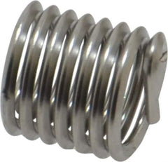 Recoil - 3/8-16 UNC, 0.562" OAL, Free Running Helical Insert - 7-1/4 Free Coils, Tanged, Stainless Steel, Bright Finish, 1-1/2D Insert Length - Eagle Tool & Supply