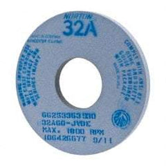Norton - 14" Diam x 5" Hole x 1" Thick, J Hardness, 60 Grit Surface Grinding Wheel - Aluminum Oxide, Type 1, Medium Grade, 1,800 Max RPM, Vitrified Bond, No Recess - Eagle Tool & Supply