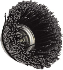 Osborn - 4" Diam, 5/8-11 Threaded Arbor, Silicon Carbide Fill Cup Brush - Silicon Carbide Abrasive Material, 1-1/2" Trim Length, 6,000 Max RPM - Eagle Tool & Supply