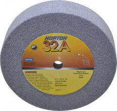 Norton - 6" Diam, 1/2" Hole Size, 1-1/2" Overall Thickness, 46 Grit, Type 6 Tool & Cutter Grinding Wheel - Coarse Grade, Aluminum Oxide, K Hardness, Vitrified Bond, 3,820 RPM - Eagle Tool & Supply