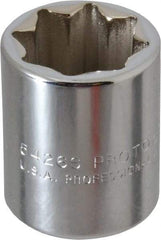 Proto - 13/16", 1/2" Drive, Standard Hand Socket - 8 Points, 1-5/8" OAL, Alloy Steel, Chrome Finish - Eagle Tool & Supply