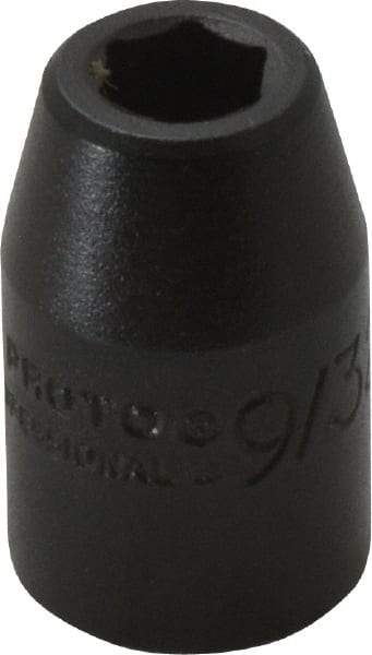 Proto - 3/8" Drive 9/32" Standard Impact Socket - 6 Points, 1-3/32" OAL - Eagle Tool & Supply