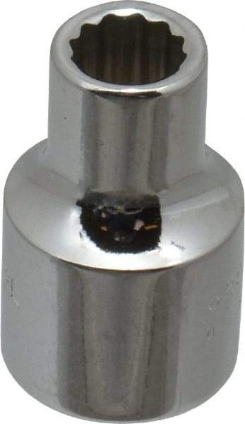 Proto - 3/8" Drive, Standard Hand Socket - 12 Points, 1-3/32" OAL, Chrome Finish - Eagle Tool & Supply