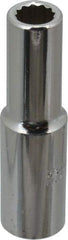 Proto - 1/2" Drive, Deep Hand Socket - 12 Points, 3-1/4" OAL, Chrome Finish - Eagle Tool & Supply