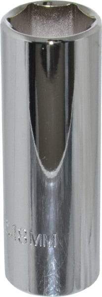 Proto - 3/8" Drive, Deep Hand Socket - 6 Points, 2-3/4" OAL, Chrome Finish - Eagle Tool & Supply