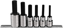 Proto - 6 Piece 1/2" Drive Metric Hex Bit Socket Set - 6 to 17mm Hex - Eagle Tool & Supply