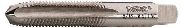 Heli-Coil - 3/4-16 UNF, H4, 4 Flute, Plug Chamfer, Bright Finish, High Speed Steel Hand STI Tap - 4-15/32" OAL, 2" Thread Length, 11/16" Square Length, 0.489" Square Size, 2B Class of Fit - Eagle Tool & Supply