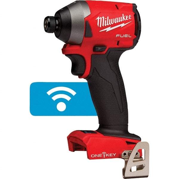 Milwaukee Tool - 18 Volt, 1/4" Drive, 167 Ft/Lb Torque, Cordless Impact Driver - Pistol Grip Handle, 3600 RPM, Lithium-Ion, Bare Tool - Eagle Tool & Supply