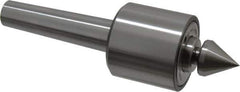 Riten - MT3 Taper Shank, 2-1/8" Head Diam Live Center - 5,000 Max RPM, 2" Head Length, 1" Point Diam, 1/4" Point Len, 350 Lb Max Workpc, 2" OAL, Male Point - Eagle Tool & Supply