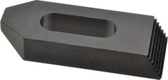 Jergens - 5/8" Stud, Low Carbon Steel, Plain Strap Clamp - 1-1/4" Travel, 4" OAL x 1-1/2" Wide x 3/4" High, Black Oxide Finish, Tapered Nose - Eagle Tool & Supply