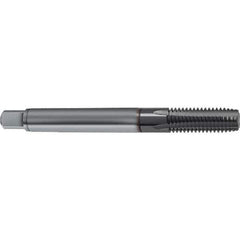 Guhring - M12x1.50 Metric 5 Flute 6HX Plug Spiral Flute Tap - Solid Carbide, TiCN Finish, 100mm OAL, Right Hand Flute, Right Hand Thread, D4/D5, Series 1161 - Eagle Tool & Supply