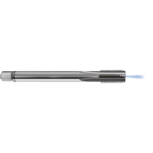 Guhring - M16x1.50 Metric 6HX 4 Flute Bright Finish Solid Carbide Straight Flute Standard Hand Tap - Modified Bottoming, Right Hand Thread, 100mm OAL, D5/D6 Limit, Through Coolant - Eagle Tool & Supply