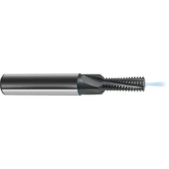 Guhring - 7/16-14 UNC , 7.95mm Cut Diam, 4 Flute Solid Carbide Helical Flute Thread Mill - Internal Thread, 24.5mm LOC, 80mm OAL, 12mm Shank Diam - Eagle Tool & Supply