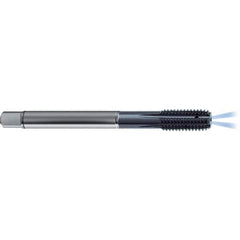 Guhring - 1/4-28 UNF 2BX H6/H7 Thread Limit Modified Bottoming Thread Forming Tap - High Speed Steel, TiCN Finish, 3.15" OAL, Right Hand Thread, Series 4380 - Eagle Tool & Supply