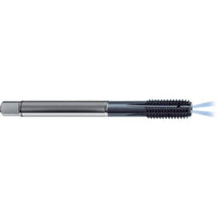 Guhring - 9/16-18 UNF 2BX H8/H9 Thread Limit Modified Bottoming Thread Forming Tap - High Speed Steel, TiCN Finish, 3.937" OAL, Right Hand Thread, Series 4380 - Eagle Tool & Supply