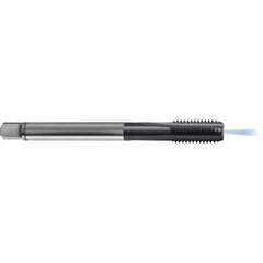 Guhring - M9x1.00 Metric 6HX 3 Flute TiCN Finish High Speed Steel Straight Flute Standard Hand Tap - Plug, Right Hand Thread, 90mm OAL, D5/D6 Limit, Through Coolant - Exact Industrial Supply