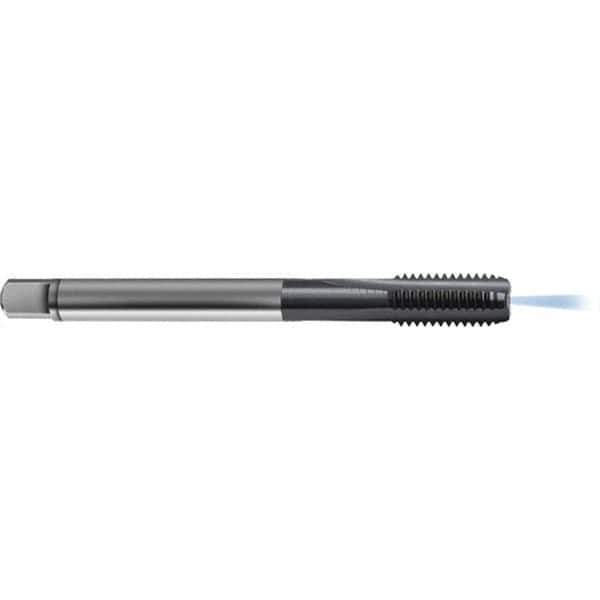 Guhring - M12x1.50 Metric 6HX 3 Flute TiCN Finish High Speed Steel Straight Flute Standard Hand Tap - Modified Bottoming, Right Hand Thread, 100mm OAL, D5/D6 Limit, Through Coolant - Exact Industrial Supply