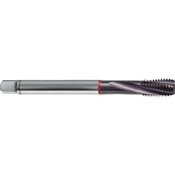 Guhring - M16x2.00 Metric 4 Flute 6H Modified Bottoming Spiral Flute Tap - High Speed Steel, TiAlN Finish, 110mm OAL, Right Hand Flute, Right Hand Thread, D6/D7, Series 1578 - Eagle Tool & Supply