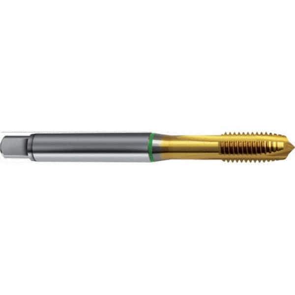 Guhring - M16x2.00 Metric 4 Flute 6H Plug Spiral Flute Tap - High Speed Steel, TiN Finish, 110mm OAL, Right Hand Flute, Right Hand Thread, D13, Series 4331 - Eagle Tool & Supply