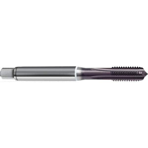 Guhring - M10x1.50 Metric 6HX 4 Flute TiAlN Finish High Speed Steel Straight Flute Standard Hand Tap - Modified Bottoming, Right Hand Thread, 100mm OAL, D5/D6 Limit - Exact Industrial Supply