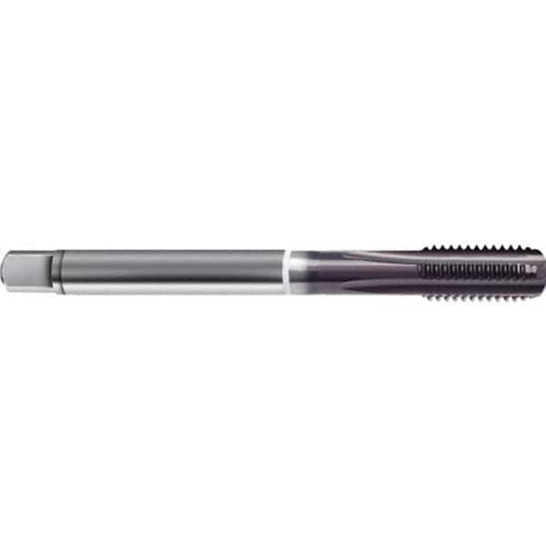 Guhring - M10x1.00 Metric 6HX 4 Flute TiAlN Finish High Speed Steel Straight Flute Standard Hand Tap - Modified Bottoming, Right Hand Thread, 90mm OAL, D5/D6 Limit - Exact Industrial Supply