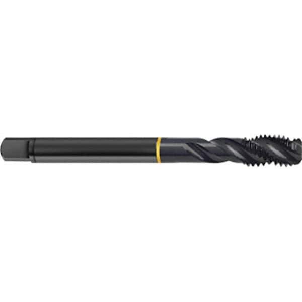 Guhring - 7/8-9 UNC 4 Flute 2B/3B Modified Bottoming Spiral Flute Tap - High Speed Steel, Oxide Finish, 4.689" OAL, Right Hand Flute, Right Hand Thread, H5, Series 4407 - Eagle Tool & Supply