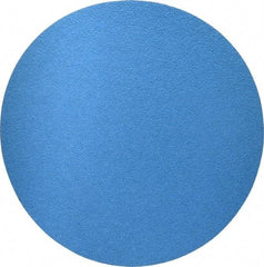 Norton - 12" Diam, 50 Grit Zirconia Alumina Adhesive PSA Disc - Coarse Grade, Blue, Y Weighted Backing, Flexible - Eagle Tool & Supply