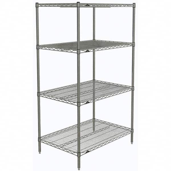 Metro - 2,000 Lb Capacity 4 Shelf Wire Shelving - Starter Unit - Eagle Tool & Supply