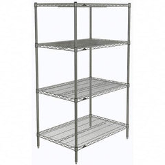 Metro - 2,000 Lb Capacity 4 Shelf Wire Shelving - Starter Unit - Eagle Tool & Supply