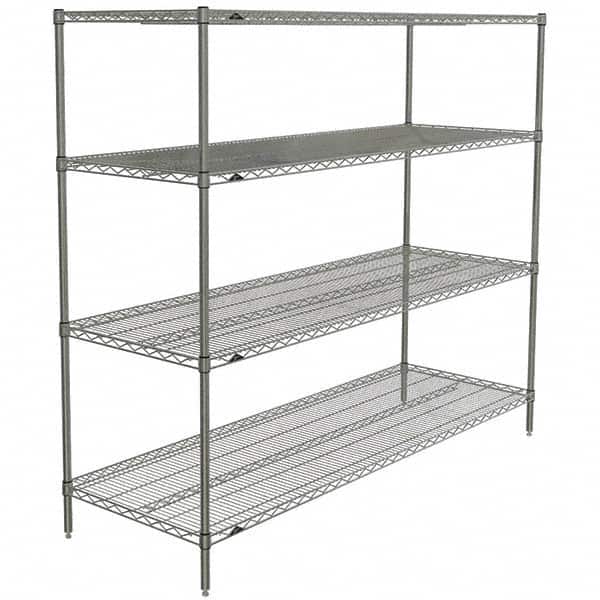 Metro - 2,000 Lb Capacity 4 Shelf Wire Shelving - Starter Unit - Eagle Tool & Supply