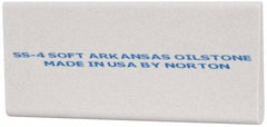 Norton - 4" Long x 1-3/4" Diam x 3/8" Thick, Novaculite Sharpening Stone - Round Edge Slip, Extra Fine Grade - Eagle Tool & Supply