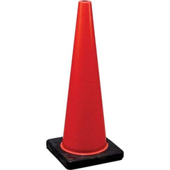 NMC - 18" High, Orange Traffic Cone - 10-1/2" Base Width, Rubber - Eagle Tool & Supply