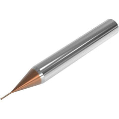 Seco - 0.8mm, 2 Flute, Single End, Solid Carbide, 0.2mm Corner Radius End Mill - 50mm OAL, 28° Helix, Right Hand Flute, 0.6mm LOC, Right Hand Cut, 5.5mm Extended Reach - Eagle Tool & Supply